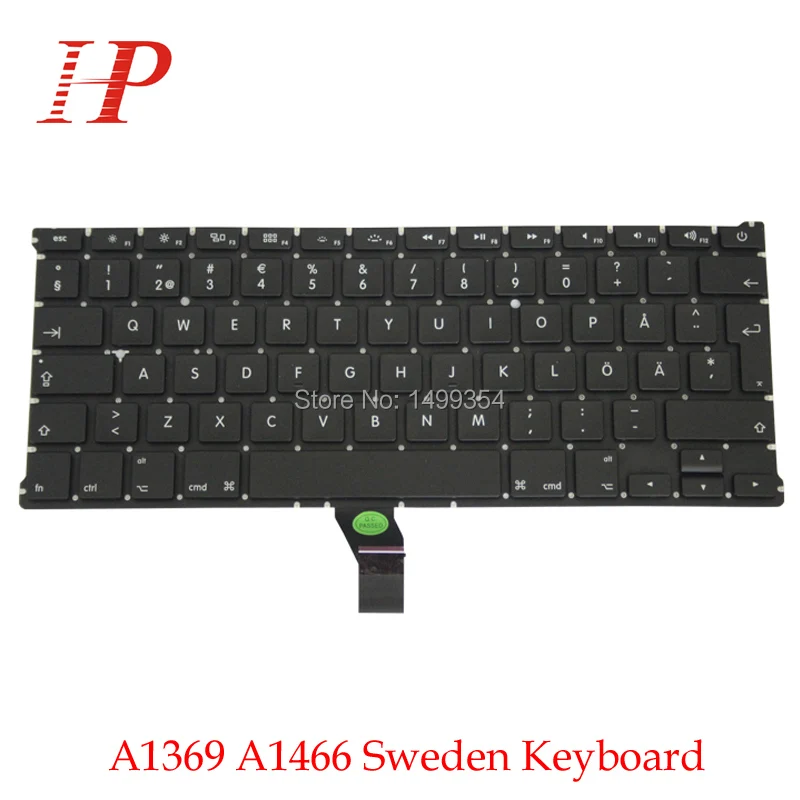 5 шт. новая A1369 A1466 шведская клавиатура для Apple Macbook Air 13 ''A1466 Швеция стандарт 2011