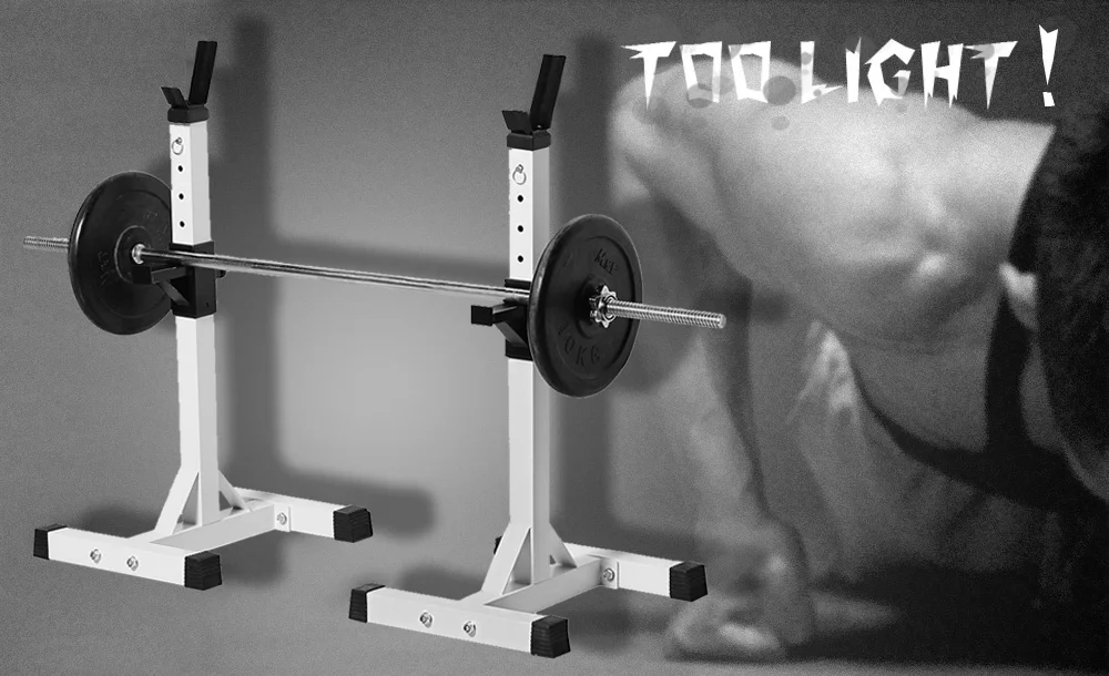 

Pair of Adjustable Standard Solid Steel Squat Stands Detachable Barbell Stands for Fitness Exercise Squat Rack Slimming Product