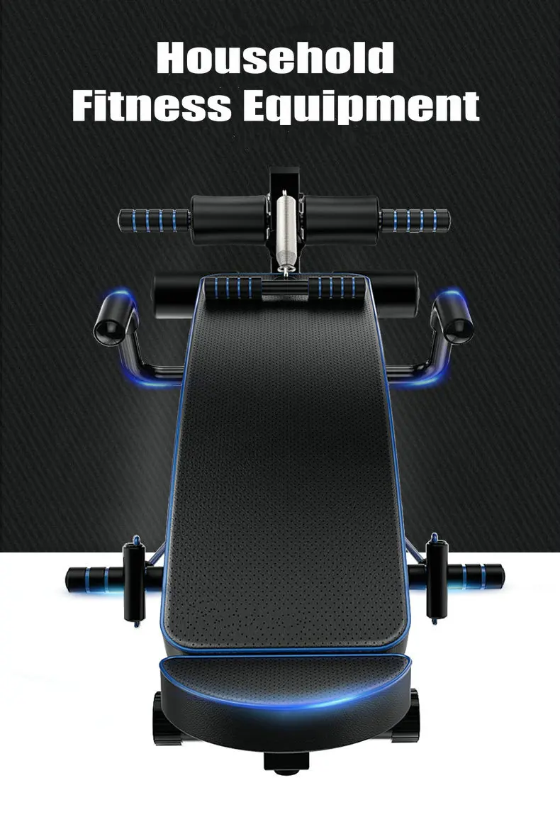 Все-в-одном AB Скамья с утолщенной стальной рамой может загружать 330LBS, многоцелевой скамья для скручивания для полной тренировки тела
