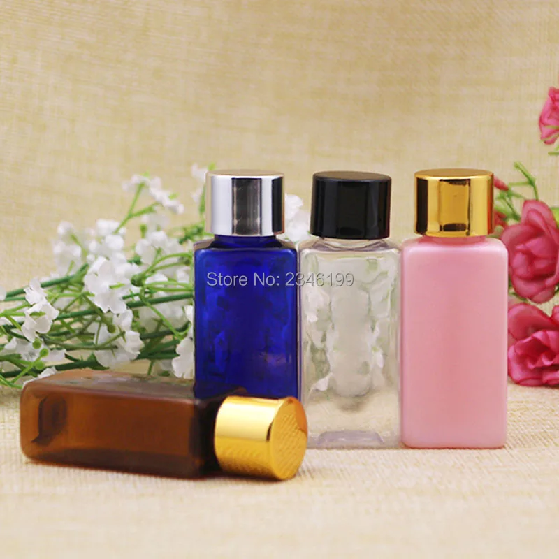 30ml Plastic Bottle Rotating Cover Bottle Aluminum Cover Container Cosmetic Container Transparent Empty Plastic Bottle 30ml (2)