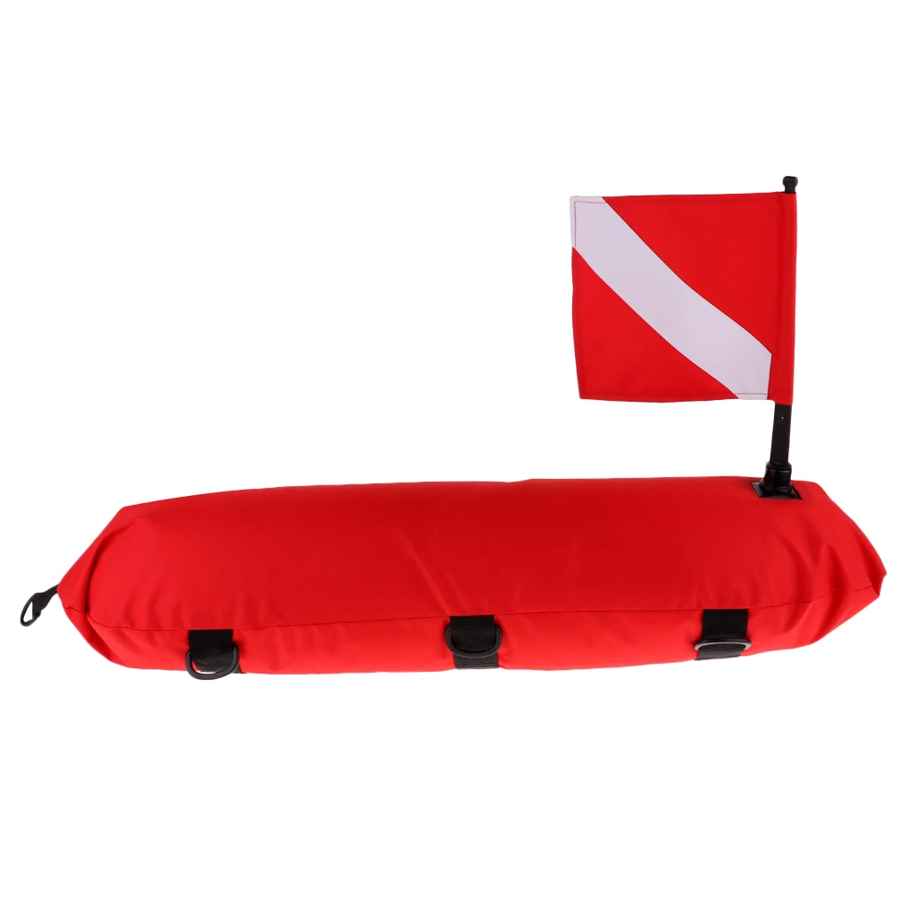 MagiDeal  Inflatable Scuba Diving Spearfishing Signal Float Buoy + Dive Flag Diver Down Banner
