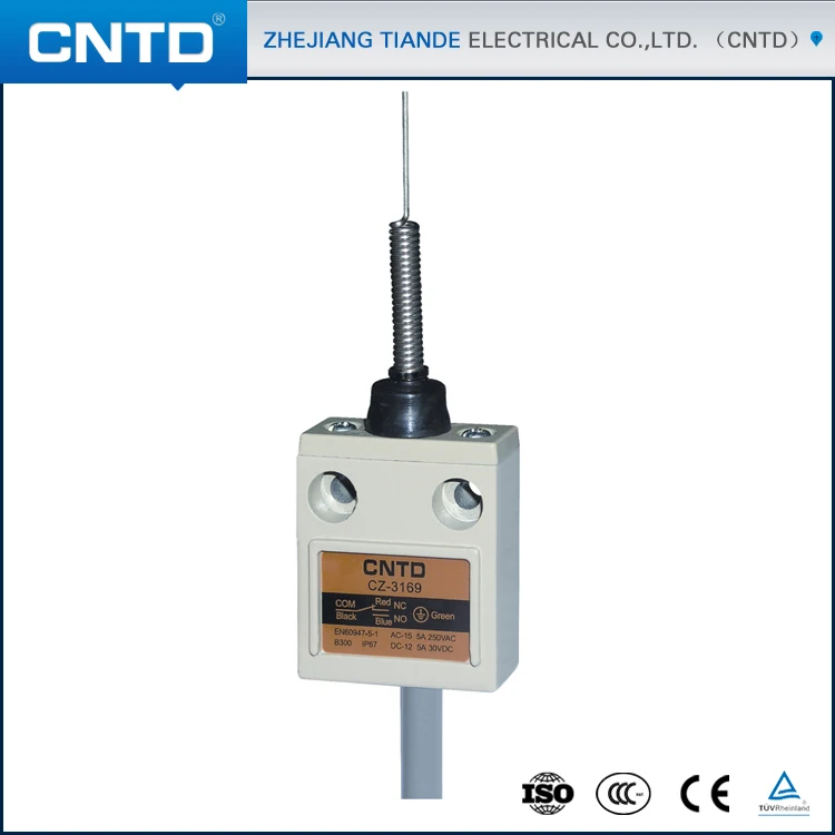 CNTD 1NO+1NC SPDT IP67 Waterproof Coil Spring Plunger Limit Switch