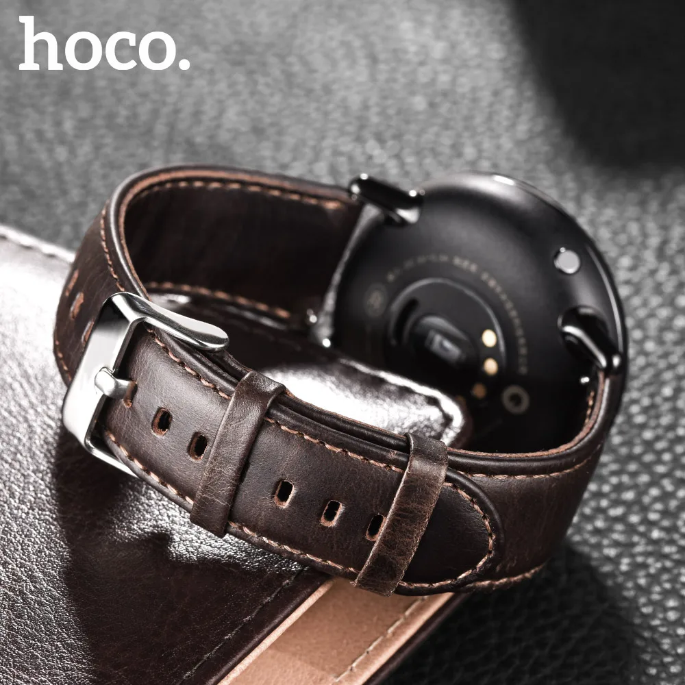 Ремешок из натуральной кожи HOCO для Amazfit Pace Stratos 2s совместимый с 1/2/2S|Ремешки часов| |