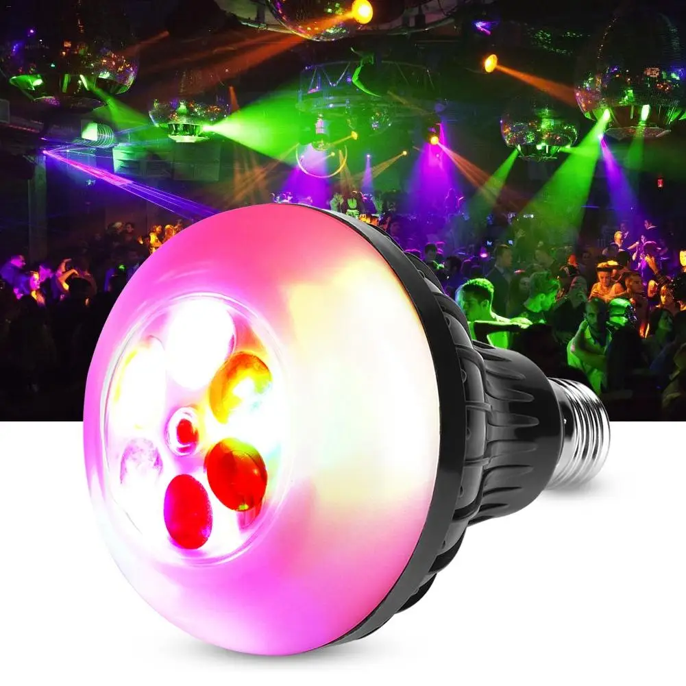 

E27 7W LED Stage Light Bulb AC 85-265V Full Color 5 Pattern Projection Lamp Bulb for Bar KTV Disco Party stage lighting effect