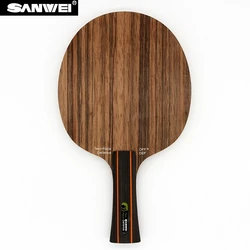 Hoja de Tenis de Mesa Sanwei Ataque de Defensa de Dos Caras + Defensa de Ébano + Hinoki Superficie Ping Pong Raqueta Bate Paleta Hoja de Tenis de Mesa Sanwei Ataque de Defensa de Dos Caras + Defensa de Ébano + Hinoki Superficie Ping Pong Raqueta Bate Paleta