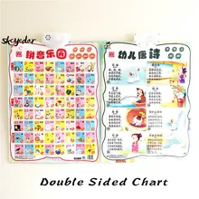 Аудио Pinyin обучения флип-диаграмма(Двусторонняя) раннее образование настенные диаграммы исследование китайский 16.5x22In китайский класс поставки