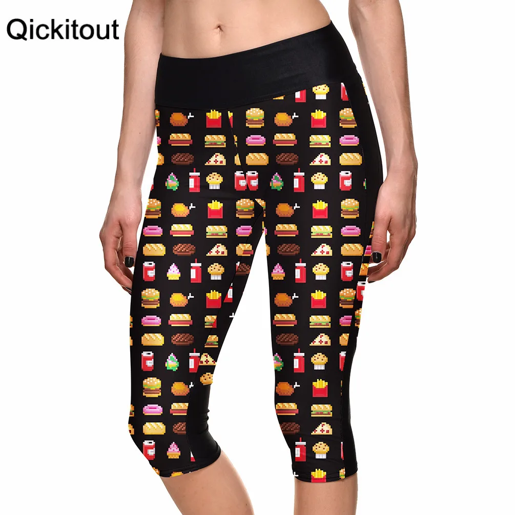 Plus sizeNew Women's 7 point pants women's leggings Fast food burger