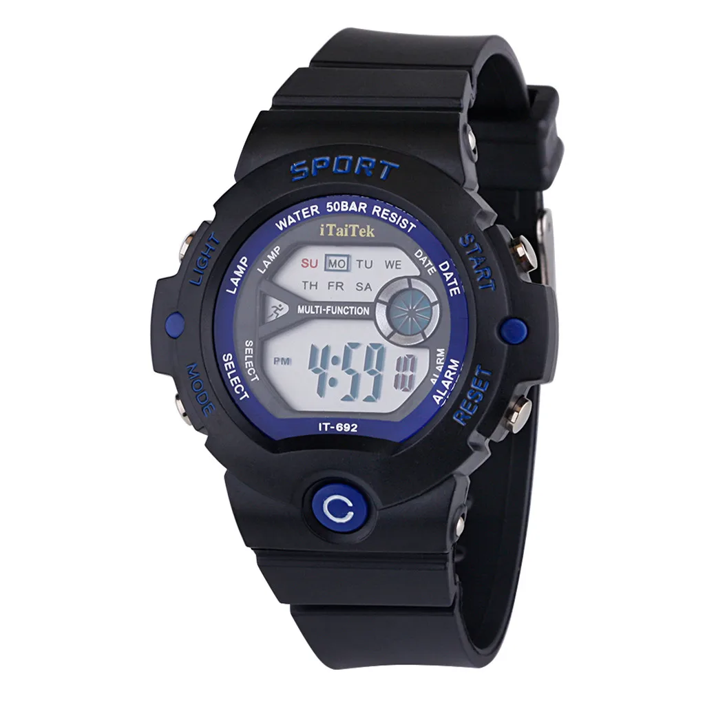 Женские спортивные часы reloj многофункциональные водонепроницаемые светящиеся