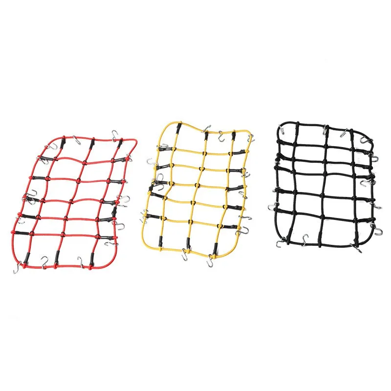 Elastic Luggage Net Car Roof Rack Storage Net With Hooks Rubber Band For Axial SCX10 Net D90 RC4WD Traxxas TRX-4 1:10 RC Car Red