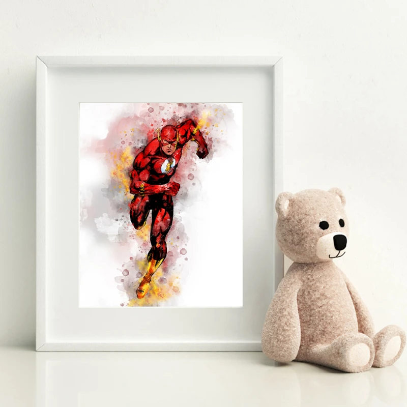 Flash Watercolor Canvas Art Print