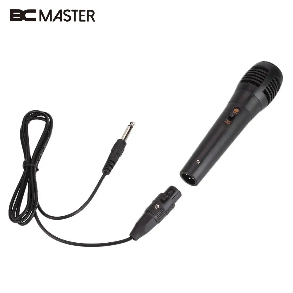 Профессиональный ручной микрофон BCMaster проводной с динамическим вокалом черный