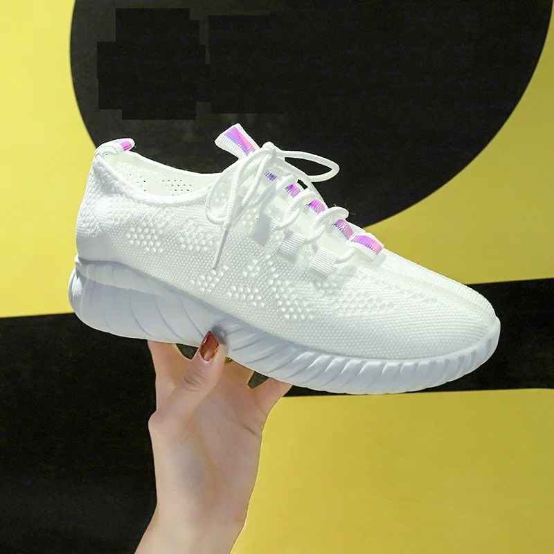 

2019 Spring New Women Casual Shoes Mesh Comfortable breathable Platform Woman Sneakers Trainers chaussure Women Vulcanize Shoes