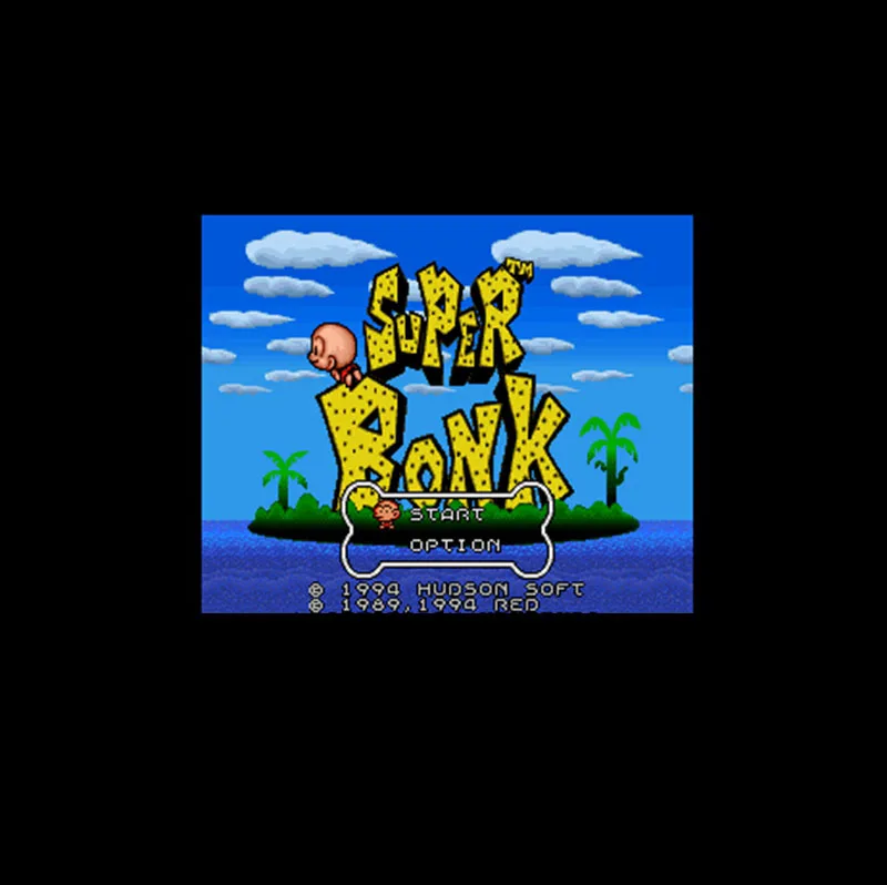 

Super Bonk NTSC Version 16 Bit 46 Pin Big Gray Game Card For USA Game Players