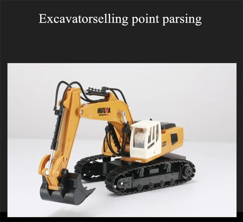 9 канальный RC грузовик экскаватор сплав Backhoes бульдозер дистанционное управление экскаватор Инженерная модель автомобиля электронная детская хобби игрушка
