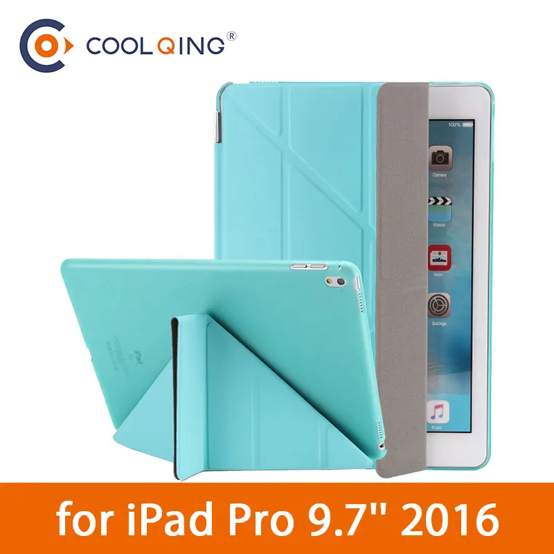 

Multi-folded Tablets Case For iPad Pro 9.7 2016 Smart Wake Sleep PU Leather Protective Cover Tablet Cases For iPad 9.7 Case Pro