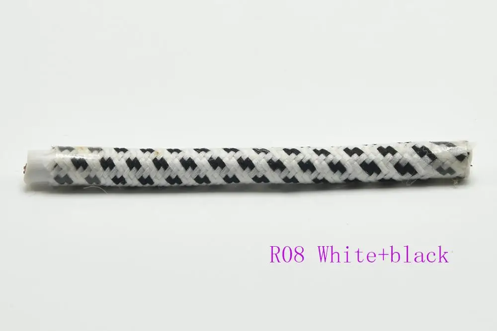 2*0,75 мм 10 м ткань Электрический провод винтажный шнур для лампы Эдисона плетеный кабель Люстра подвесная Проводная лампа текстильный кабель шнур питания - Цвет: R08