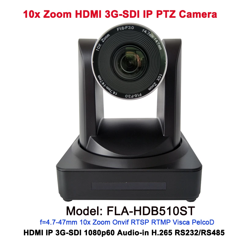 New Black 10x Optical zoom webcam HDMI 3g sdi broadcasting conferencing