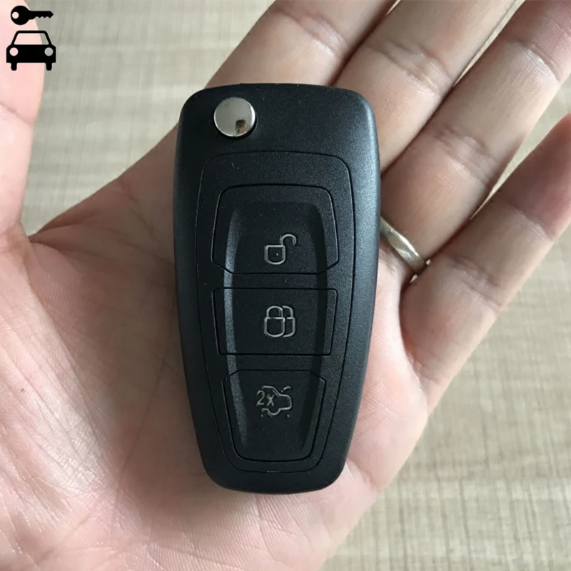

Car 3 Buttons Car Flip Folding Remote Key 433Mhz with 4D63 83 Chip for Ford Focus Fiesta 2012 2015 Year with HU101 Blade