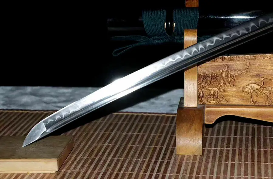 Handmade Japanese HRC65 Sharp T10 Clay Tempered Steel Blade Sword Samurai Katana Full Tang