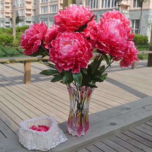 

15cm Large Artificial Peony Cloth Flower Home Party Decor 5 Flowers on 1 Piece