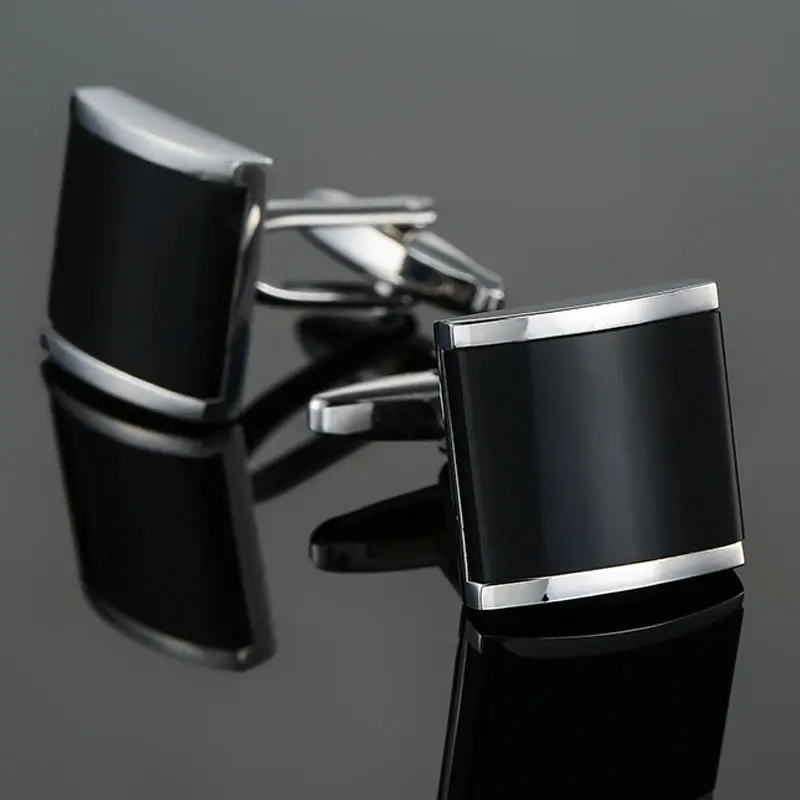 Высокое качество Эмаль Медь Материал Лазерная металлическая линия, решетки манжеты Модные мужские французские рубашки манжеты запонки