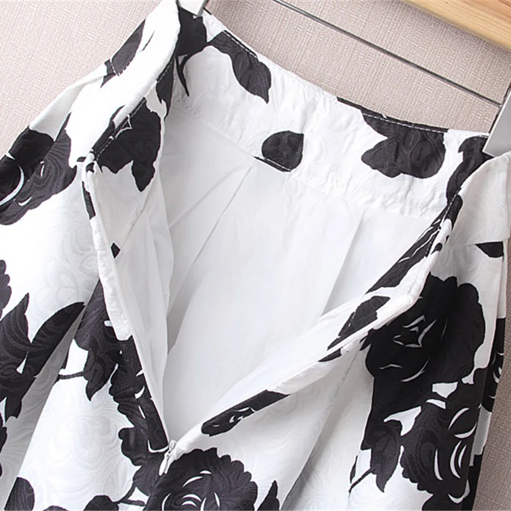 Womail юбка Для женщин Лето серый боковой молнии с завязкой спереди наложения юбка с оборками и принтом Повседневное Высокая талия мода dropship M28
