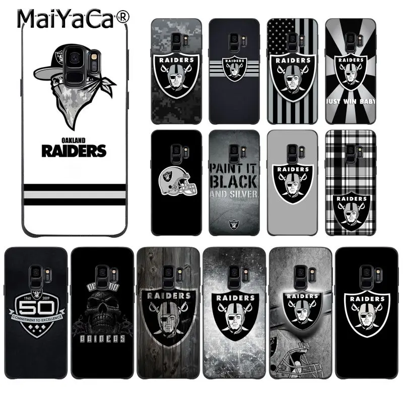 

MaiYaCa Oakland Raiders High Quality Phone Case for Samsung S9 S9 plus S5 S6 S6edge S6plus S7 S7edge S8 S8plus