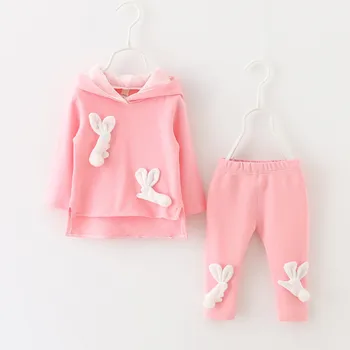

2019 New Spring and autumn girls Clothing Sets kids clothes Pullover tops +pants 2pcs Fashion sports Suits Toddler Tracksuit