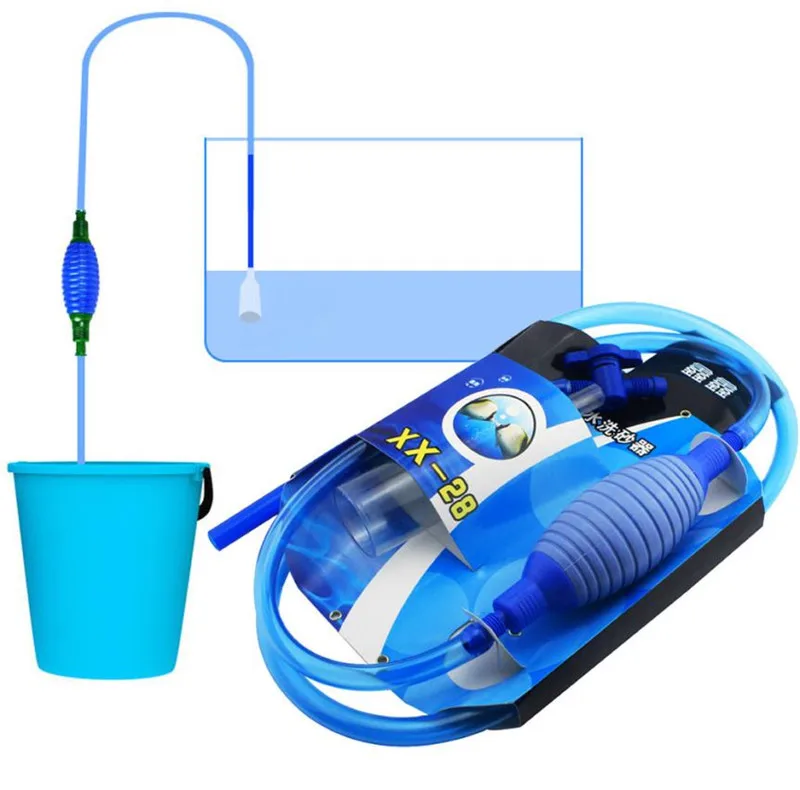 1 Set Aquarium Vacuum Water Pump Convenient Fish Safe Tank Water Change