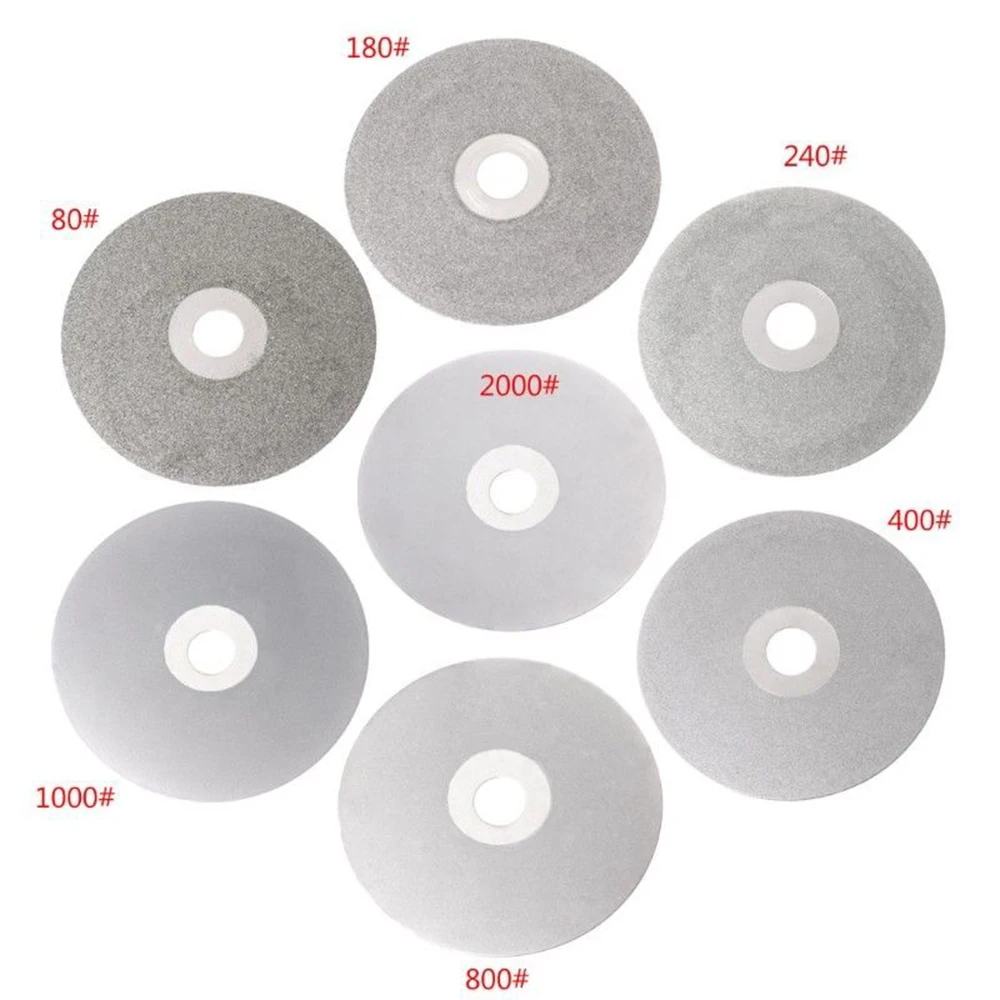 4 Inch Grit 80 2000 Diamond Coated Flat Lap Wheel Lapidary Grinding