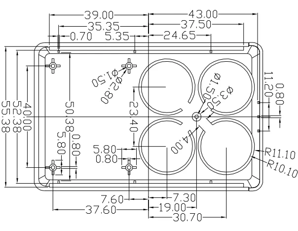 szomk IC card reader plastic enclosure for electronics project plastic sensor junction box distribution box instrument case plastic housing for pcb (14)