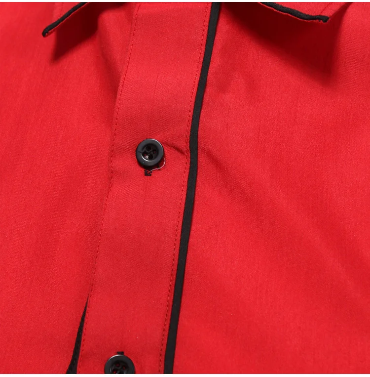 Горячая Распродажа новые модные мужские рубашки с длинным рукавом Slim Fit рубашки мужские однотонные деловые повседневные мужские рубашки Черные Серые Красные 3XL