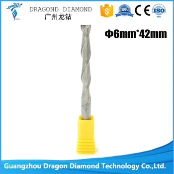 

5pcs 6mm*42mm Two Flutes Carbide Spiral bits, End Milling Tools, CNC Cutting Bits, Engraving Cutter on Woodworking