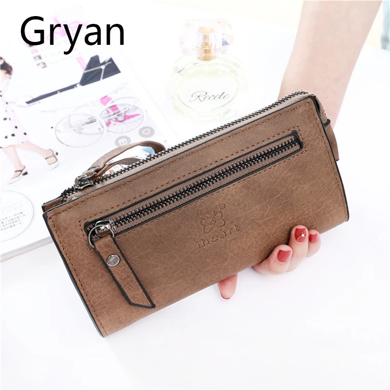 

Women long new Korean student zipper Wallet Female multi-functional handbag small Holder embroidered Handy credit card Purse 203