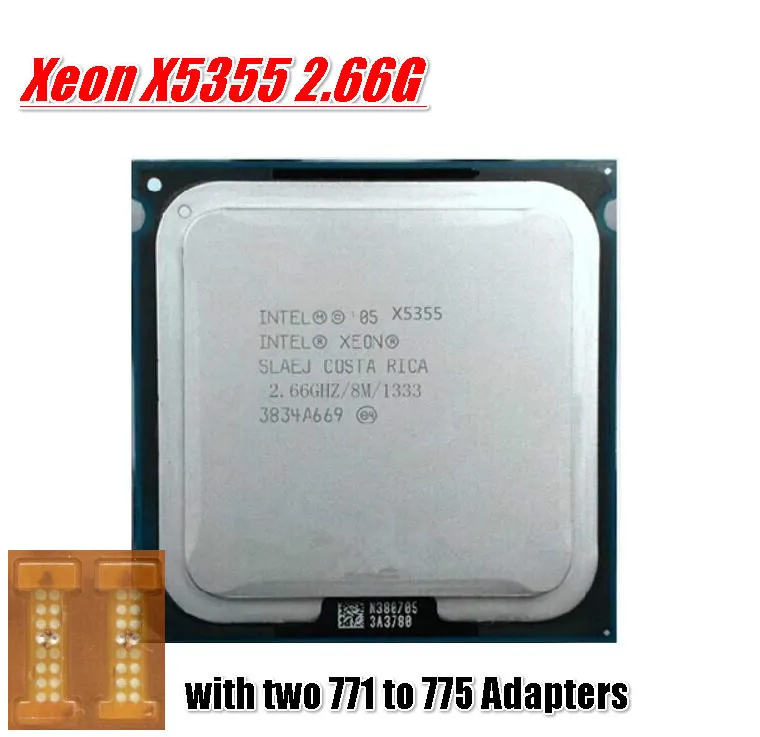 Процессор Intel Xeon X5355 2 66 ГГц LGA771 8 Мб Кэш L2 четырехъядерный серверный процессор|adapter
