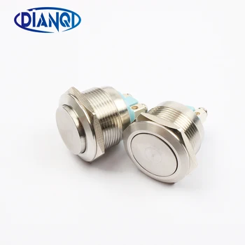 

22mm Nickel plated brass metal push button switch ball spherical high round momentary 2 screw terminal car switches NO