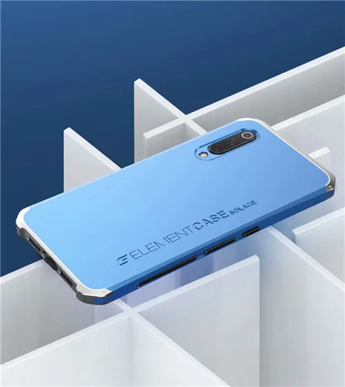 Shockproof Armor Phone Case For iPhone 13 12 Pro MAX 13 Mini 11 XS XR SE 2 8 7 6 Case Aluminum Metal Bumper Matte PC Cover Coque blue and silver