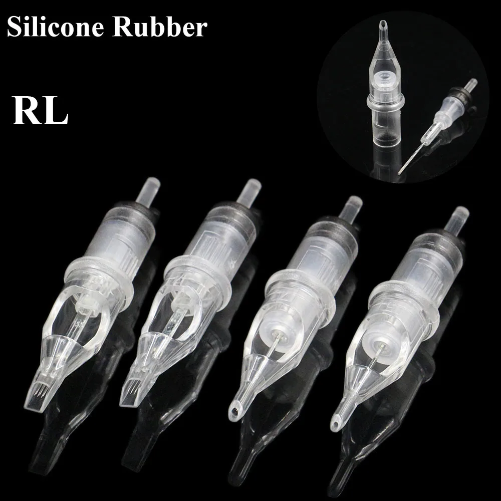 5pcs Clearly Tattoo Cartridge Needles Permanent Makeup Needles Round