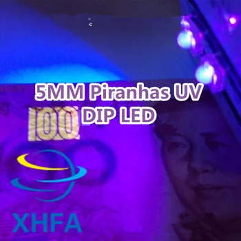 

100PCS x 5mm Square UV LED Piranha Purple Water Clear Round Super Flux LED Light Emitting Diode Lamp Transparent Bulb