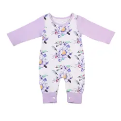 Pudcoco новорожденных детская одежда для девочек из хлопка с длинными рукавами цветок боди комбинезоны наряды