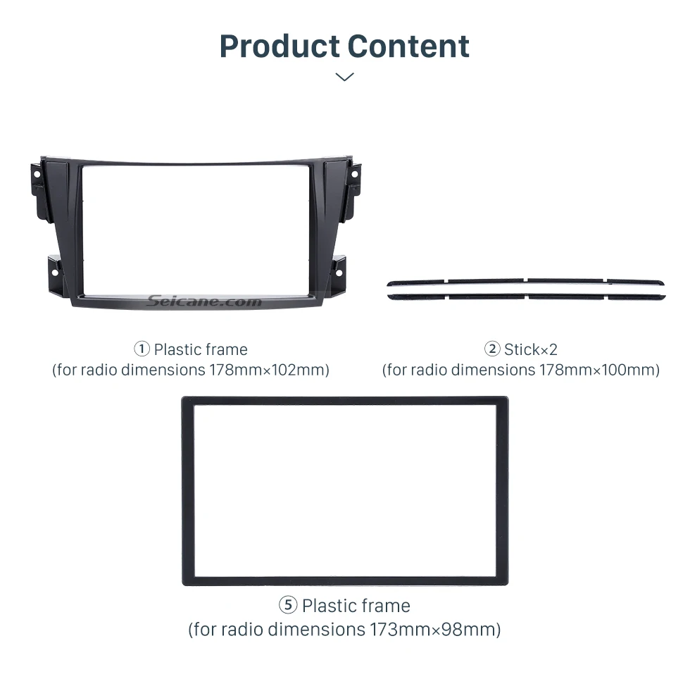 Seicane 178*102 мм 2Din автомобильный Радио фасции рамка интерфейс отделка комплект панель для 2002-2007 Toyota Caldina