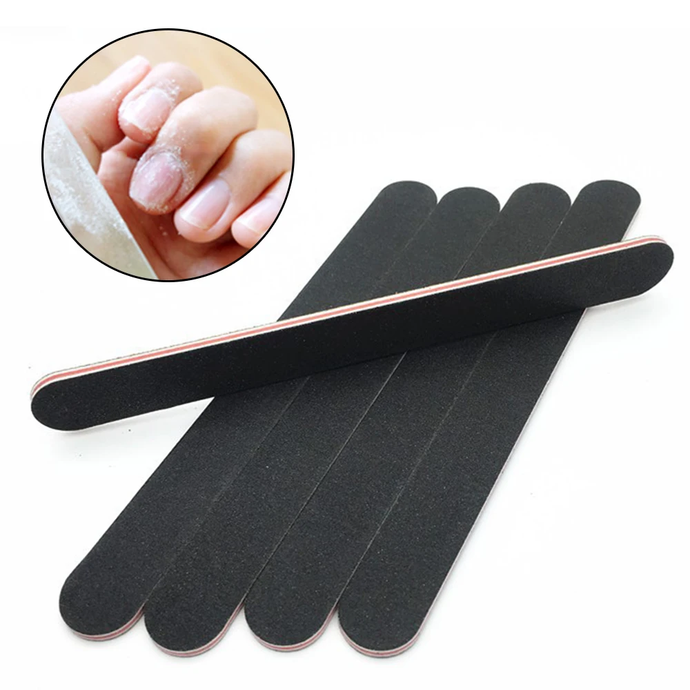 10 pcs/lot Nail Files 100/180 Nail Salon Sanding Buffer Block Black