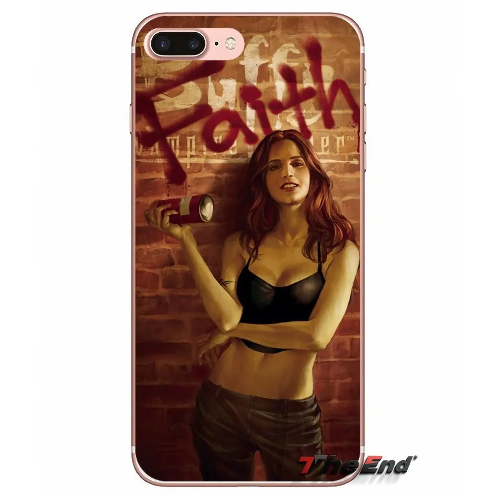 Мягкий прозрачный чехол для iPhone X 4 4S 5 5S 5C SE 6 6S 7 8 Plus Samsung Galaxy J1 J3 J5 J7 A3 A5 2016 2017 Buffy Vampire
