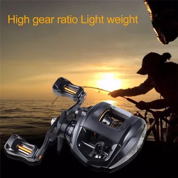 

Baitcasting Reel Centrifugal Magnetic Brake 6.3:1 12+1bb Baitcasting Fishing Reel Max Drag 10KG/22LB Carbon Fishing Wheel Pesca