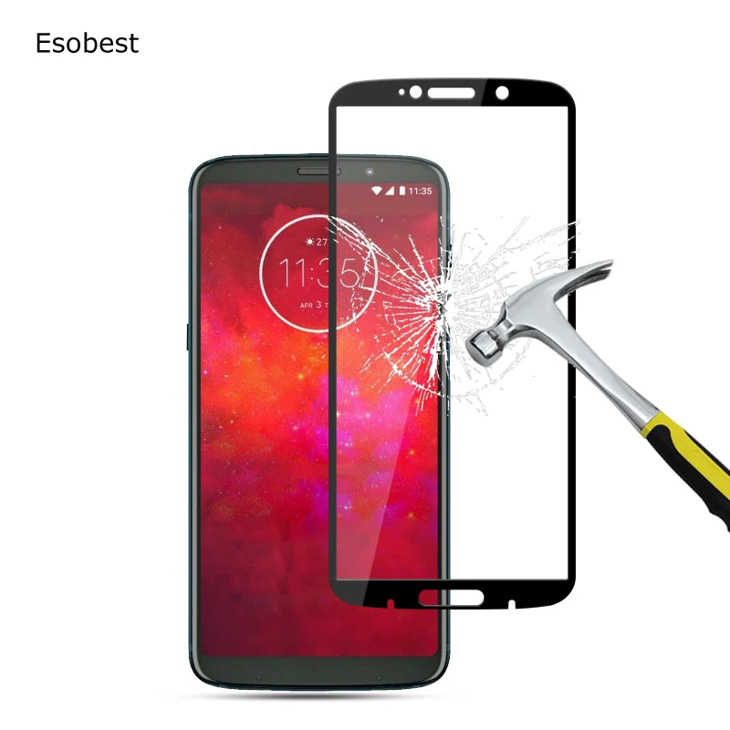 Esobest Full Coverage Tempered Glass For Motorola Moto Z3 Play Glass