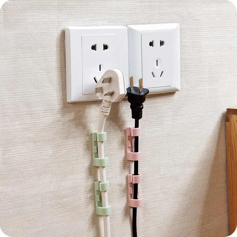 20pcs Self-adhesive Wall Wire Fixed Clip Line Clip Network Cable Storage Holder