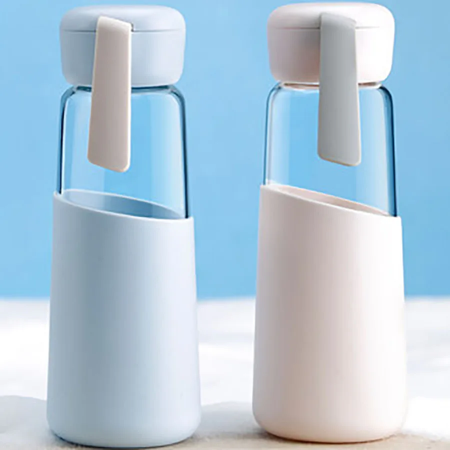 Glass Water Bottles Gym Water Bottle Kids For Drinking Sports Bottles Cute My Bottle Botella De Agua Shaker Crystal WZD124