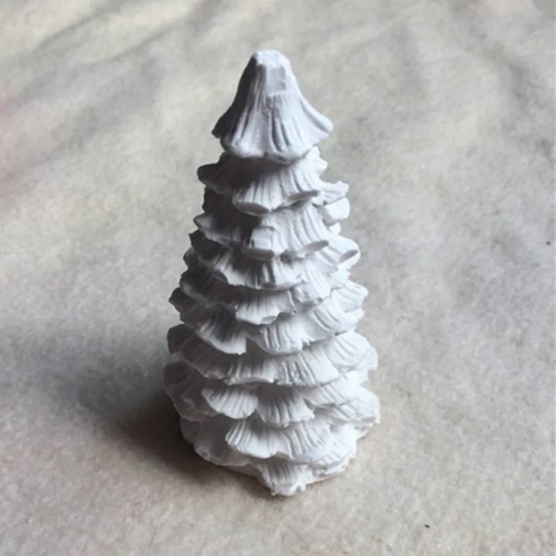 

3D Christmas Tree Plaster Craft Mould for DIY Candle Making Silica Gel Mold Pine Aromatherapy Gypsum Silicone Candle Molds