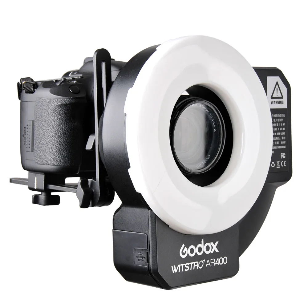 Godox AR400 400 Вт литий-ионная батарея ЖК-панель мощный макро светодиодный кольцевой Вспышка Speedlite видео светильник комплект