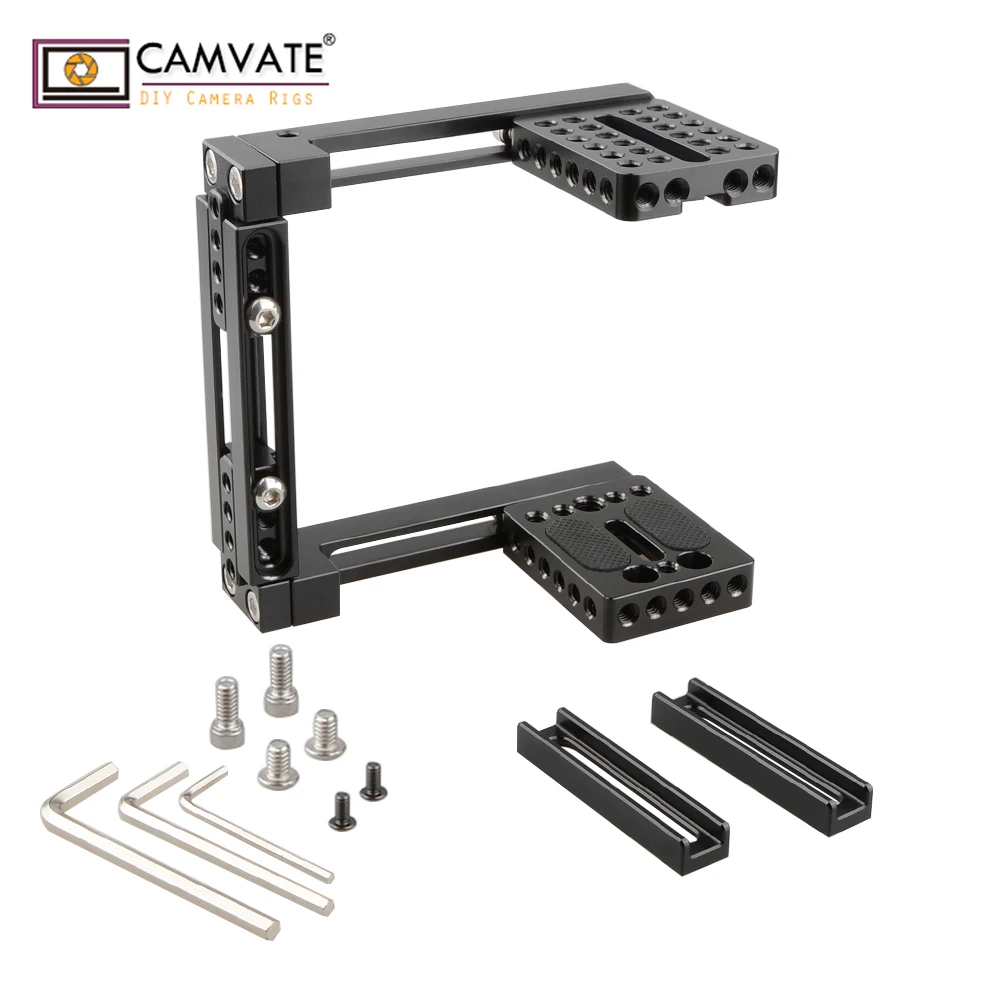 CAMVATE двойного назначения Регулируемая клетка для 80D, GH5(Basic) C1722 камеры фотографии аксессуары